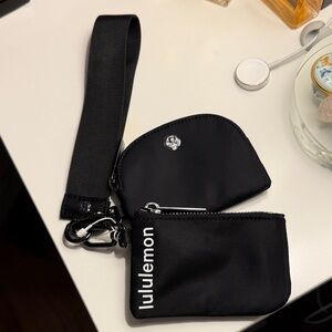 Lululemon Black Pouch and Cardholder Set
